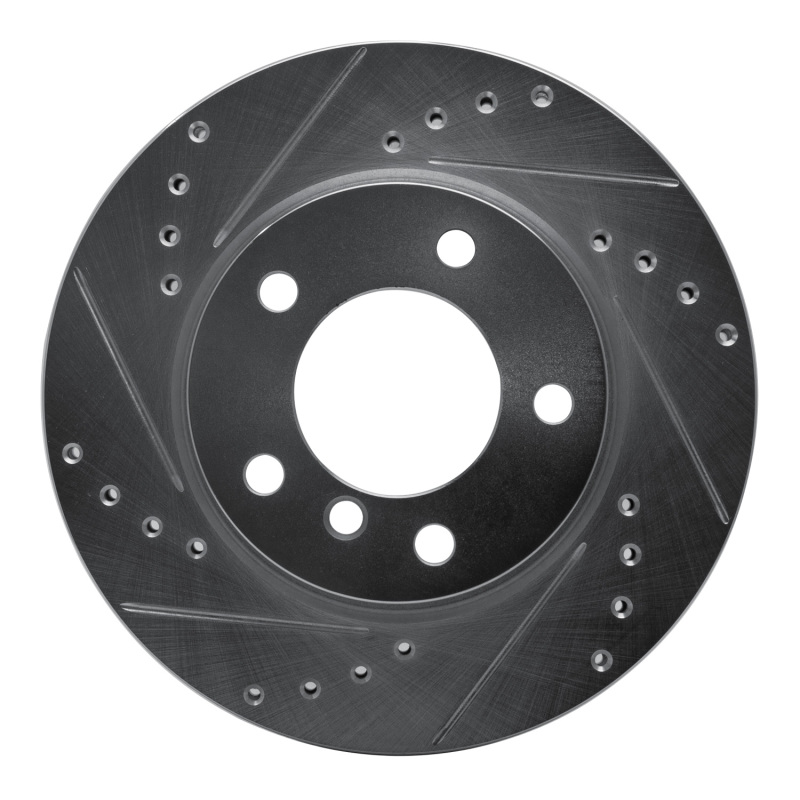 BMW 120i Brake Rotor (1) - Front Left - R1 Concepts - Drilled & Slotted - Silver - `05-`07 BMW 120i Brake Rotor (1) - Front Left - R1 Concepts - Drilled & Slotted - Silver - `05-`07